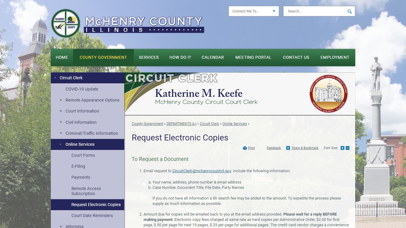 Request Electronic Copies | McHenry County, IL